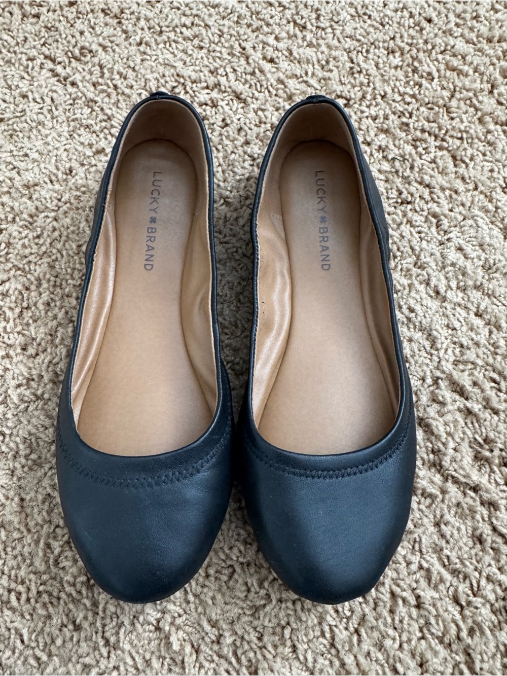 Lucky Brand Black Slip-On Ballet Flats